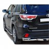 Защита заднего бампера «Уголки двойные» (d63,5) для Toyota Highlander (2014-2015)(Окрашенное) купить недорого с доставкой в Курган