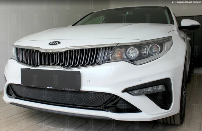Защита радиатора "Standart" Kia Optima (2018-2020) чёрная купить недорого с доставкой в Курган