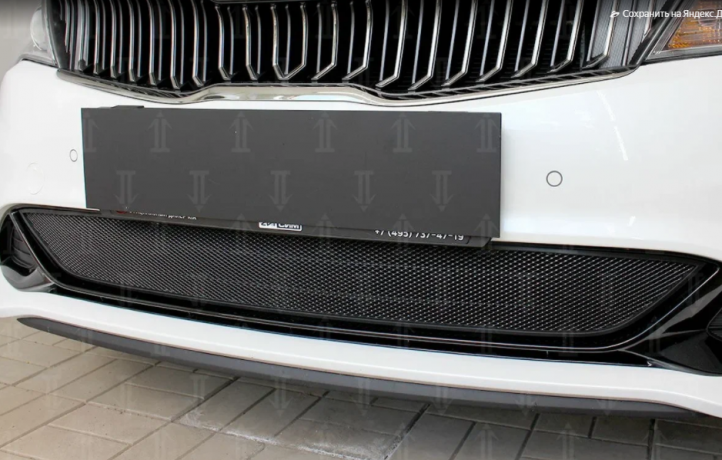 Защита радиатора "Standart" Kia Optima (2018-2020) чёрная купить недорого с доставкой в Курган