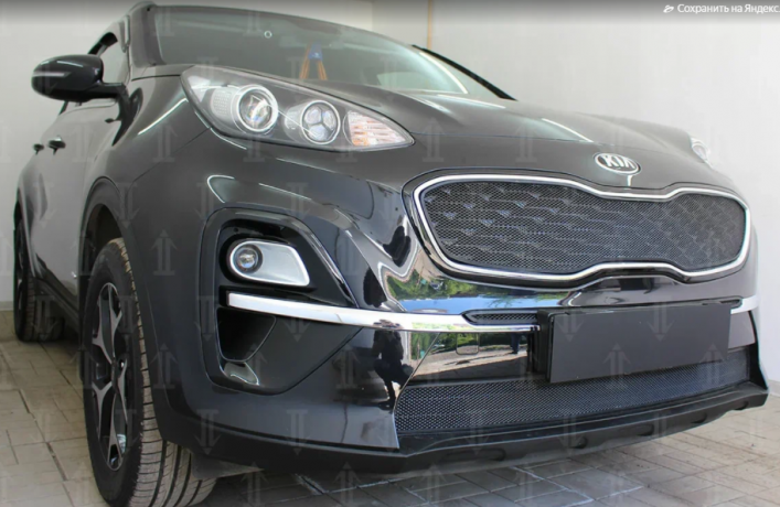 Защита радиатора "Standart" Kia Sportage (2018-н.в.) верх, чёрная купить недорого с доставкой в Курган