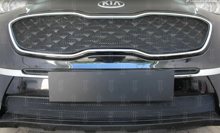 Защита радиатора "Standart" Kia Sportage (2018-н.в.) верх, чёрная купить недорого с доставкой в Курган