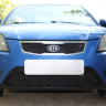 Защита радиатора "Standart" Kia Rio (2009-2011) верх, чёрная купить недорого с доставкой в Курган