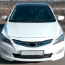 Накладки на фары (реснички) для Hyundai Solaris HS-1 рестайлинг (2014-2016) купить недорого с доставкой в Курган