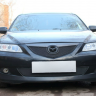 Защита радиатора "Standart" Mazda 6 (2002-2005) верх, чёрный купить недорого с доставкой в Курган