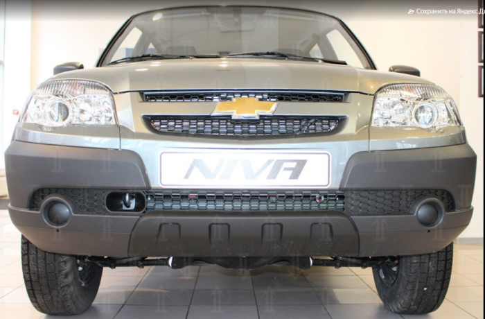 Защита радиатора "Standart" B@3 2123 "Chevrolet Niv@" чёрная купить недорого с доставкой в Курган