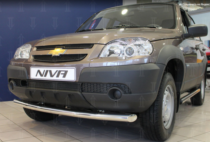 Защита радиатора "Standart" B@3 2123 "Chevrolet Niv@" чёрная купить недорого с доставкой в Курган
