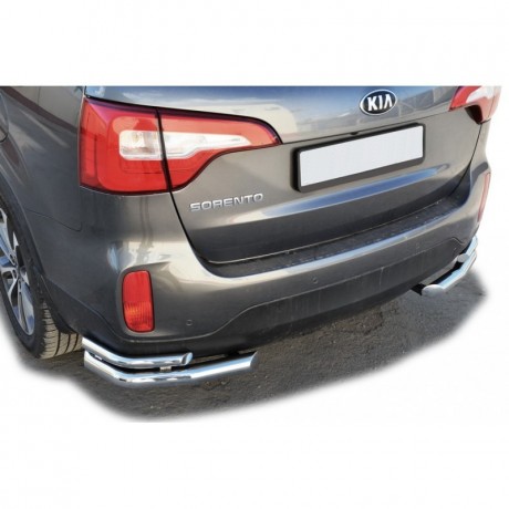 Защита заднего бампера «Уголки» (d63,5) для Kia Sorento (2012-2015)(Окрашенное) купить недорого с доставкой в Курган