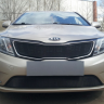 Защита радиатора "Standart" Kia Rio Premium (2012-2015) верх, чёрная купить недорого с доставкой в Курган