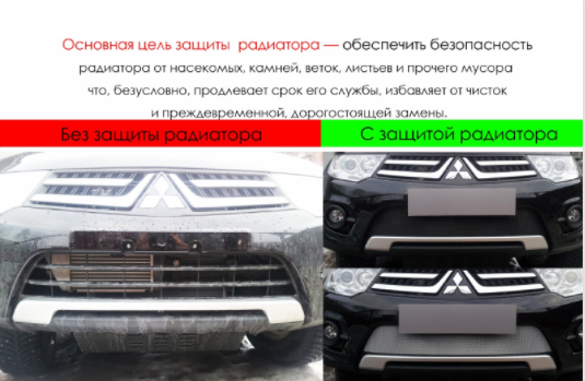 Защита радиатора "Standart" Kia Rio Premium (2012-2015) верх, чёрная купить недорого с доставкой в Курган