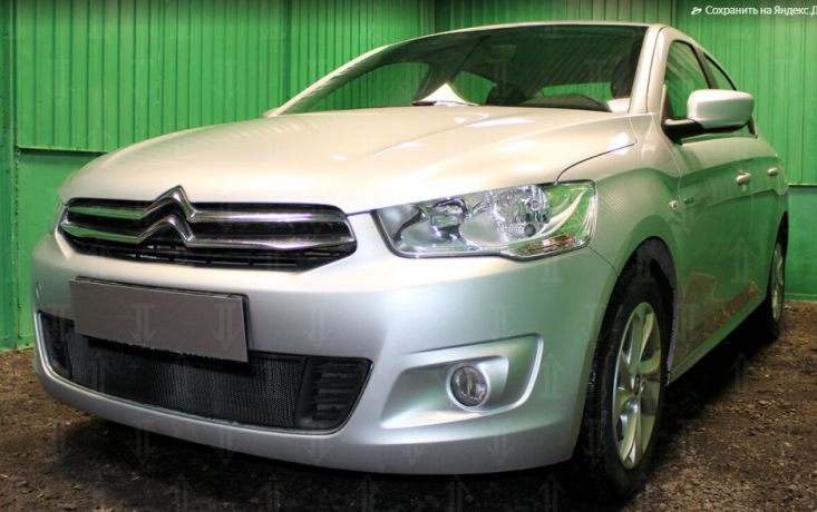 Защита радиатора "Standart" Citroen C-Elysee (2012-2017) чёрная купить недорого с доставкой в Курган