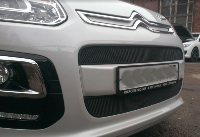 Защита радиатора "Standart" Citroen C3 Picasso (2012-2016) чёрная купить недорого с доставкой в Курган