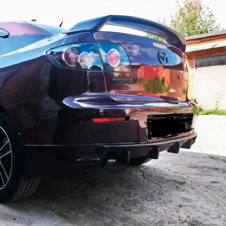 Накладка (юбка) на задний бампер Mazda 3 седан (2003-2009) купить недорого с доставкой в Курган