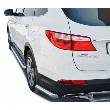 Защита заднего бампера «Уголки» (d63) для Hyundai Grand Santa Fe (2015-н.в.)(Окрашенное) купить недорого с доставкой в Курган