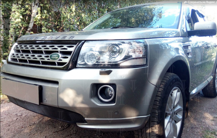 Защита радиатора "Standart" Land Rover Freelander II рестайлинг 2, бензин (2012-2014) чёрная купить недорого с доставкой в Курган