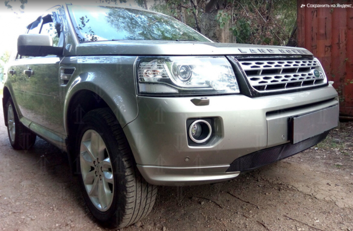 Защита радиатора "Standart" Land Rover Freelander II рестайлинг 2, бензин (2012-2014) чёрная купить недорого с доставкой в Курган