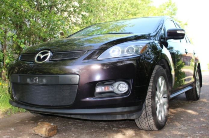 Защита радиатора "Standart" Mazda CX-7 (2006-2010) верх, чёрная купить недорого с доставкой в Курган