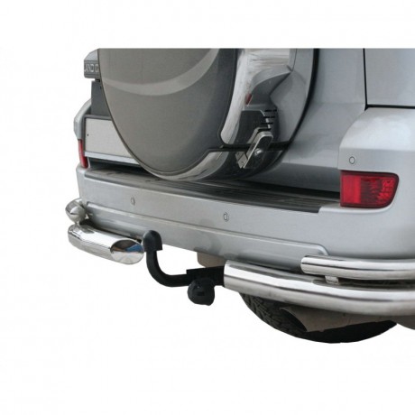 Защита заднего бампера «Уголки двойные» (d76) для Toyota Land Cruiser Prado 120 (2002-2009)(Окрашенное) купить недорого с доставкой в Курган