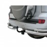 Защита заднего бампера «Уголки двойные» (d76) для Toyota Land Cruiser Prado 120 (2002-2009)(Окрашенное) купить недорого с доставкой в Курган