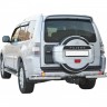Защита заднего бампера «Уголки двойные» (d63,5) для Mitsubishi Pajero IV (2006-2015)(Окрашенное) купить недорого с доставкой в Курган