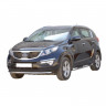 Защита порогов «Труба с проступью» (d76) для Kia Sportage (2010-2015)(Окрашенное) купить недорого с доставкой в Курган