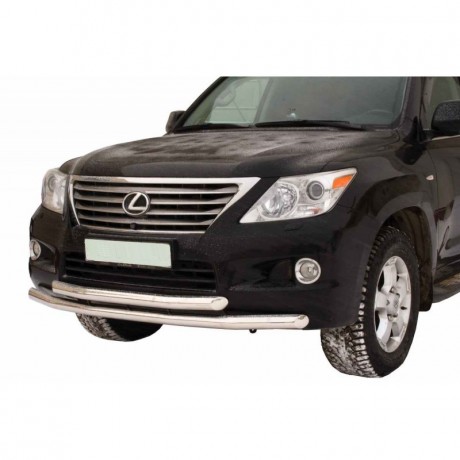 Защита переднего бампера «Труба двойная» (d63,5) для Lexus LX 570 (2008-2012)(Окрашенное) купить недорого с доставкой в Курган