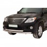 Защита переднего бампера «Труба двойная» (d63,5) для Lexus LX 570 (2008-2012)(Окрашенное) купить недорого с доставкой в Курган