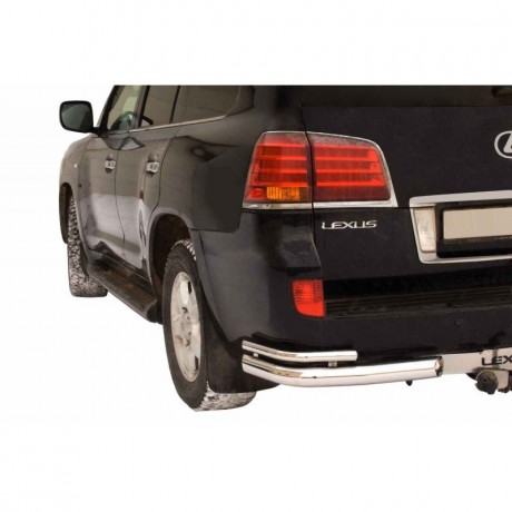 Защита заднего бампера «Уголки двойные» (d76) для Lexus LX 570 (2008-2012)(Окрашенное) купить недорого с доставкой в Курган
