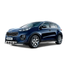 Защита переднего бампера двойная с пластинами d63/63мм (НПС) KIA Sportage (2016-н.в.) купить недорого с доставкой в Курган