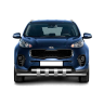Защита переднего бампера двойная с пластинами d63/63мм (НПС) KIA Sportage (2016-н.в.) купить недорого с доставкой в Курган