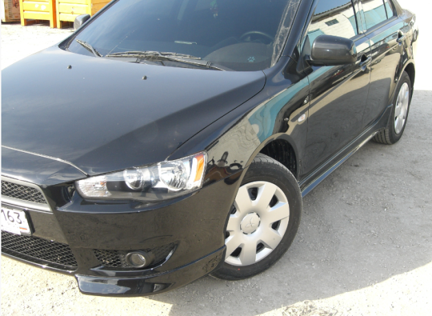 Накладки на пороги "2.0" для Mitsubishi Lancer X (2007-2016) купить недорого с доставкой в Курган