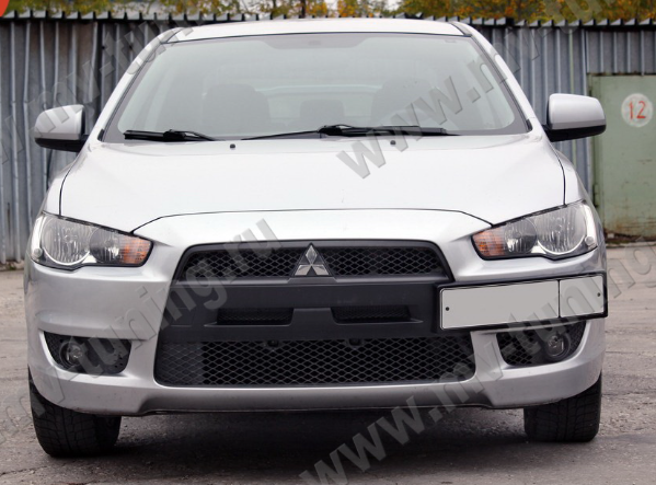 Воздуховоды радиатора в передний бампер (Цельные) var №2 для Mitsubishi Lancer X (2007-2010) купить недорого с доставкой в Курган