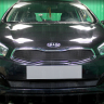 Защита радиатора "Standart" Kia Ceed (2015-2018) верх, чёрная (Comfort, Classic) купить недорого с доставкой в Курган