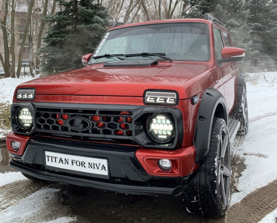 Решетка радиатора "TITAN" для B@3 2121, 21213, 21214, 2131 "L@DA 4x4" (без защитной сетки) RAPTOR купить недорого с доставкой в Курган