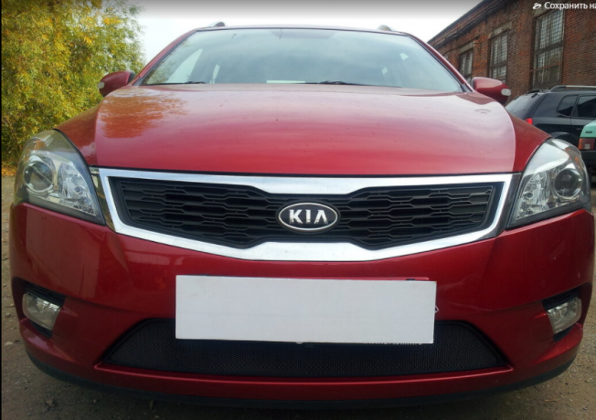 Защита радиатора "Standart" Kia Ceed рестайлинг (2010-2012) чёрная купить недорого с доставкой в Курган