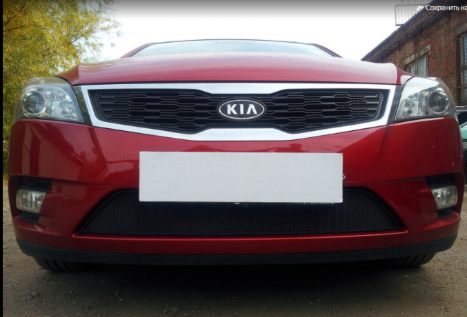 Защита радиатора "Standart" Kia Ceed рестайлинг (2010-2012) чёрная купить недорого с доставкой в Курган