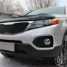Защита радиатора "Standart" Kia Sorento (2009-2012) верх, чёрная купить недорого с доставкой в Курган