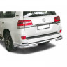 Защита заднего бампера «Уголки двойные» (d76) для Toyota Land Cruiser 200 Executive Lounge (2018-н.в.)(Окрашенное) купить недорого с доставкой в Курган