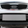 Защита радиатора "Standart" Kia Sorento (2009-2012) верх с вырезом под логотип, чёрная купить недорого с доставкой в Курган