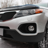 Защита радиатора "Standart" Kia Sorento (2009-2012) верх с вырезом под логотип, чёрная купить недорого с доставкой в Курган