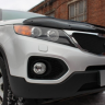 Защита радиатора "Standart" Kia Sorento (2009-2012) верх с вырезом под логотип, чёрная купить недорого с доставкой в Курган