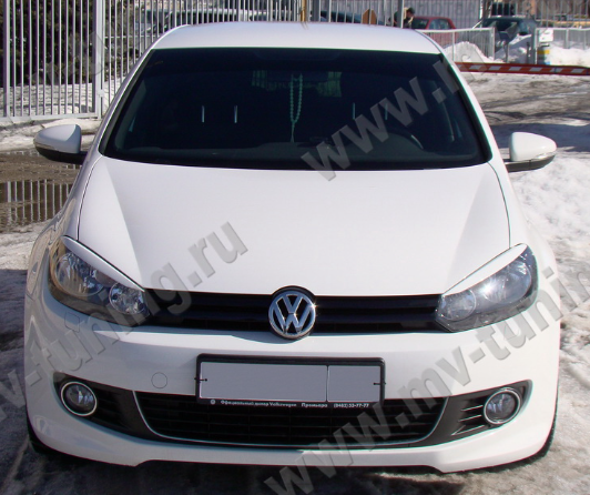 Накладки на фары (реснички) для Volkswagen Golf VI (2008-2012) купить недорого с доставкой в Курган