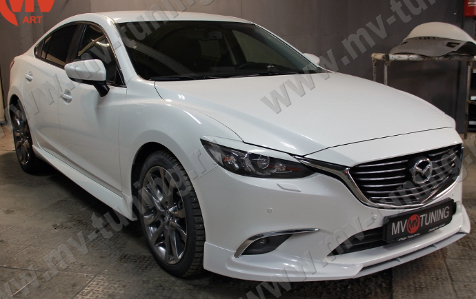 Накладки на фары (реснички) для Mazda 6 (2015-н.в.) купить недорого с доставкой в Курган
