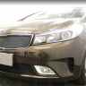 Защита радиатора "Standart" Kia Cerato рестайлинг (2016-2020) верх, чёрная купить недорого с доставкой в Курган