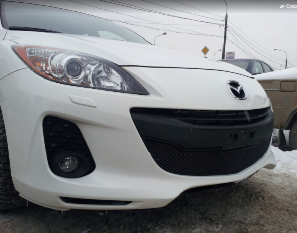Защита радиатора "Standart" Mazda 3 (2011-2013) чёрная купить недорого с доставкой в Курган