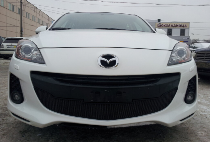 Защита радиатора "Standart" Mazda 3 (2011-2013) чёрная купить недорого с доставкой в Курган