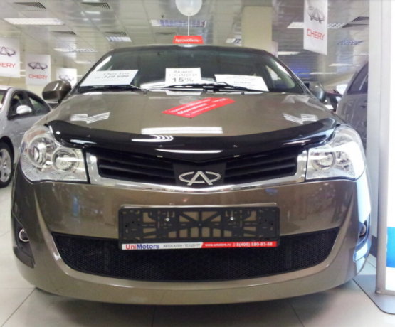 Защита радиатора "Standart" Chery Bonus, Very (2011-2016) чёрная купить недорого с доставкой в Курган