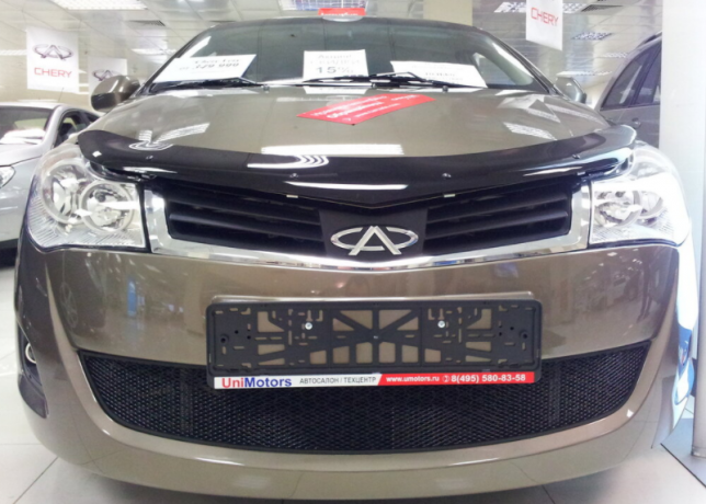 Защита радиатора "Standart" Chery Bonus, Very (2011-2016) чёрная купить недорого с доставкой в Курган