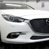 Защита радиатора "Standart" Mazda 3 рестайлинг (2016-2019) верх, чёрная купить недорого с доставкой в Курган